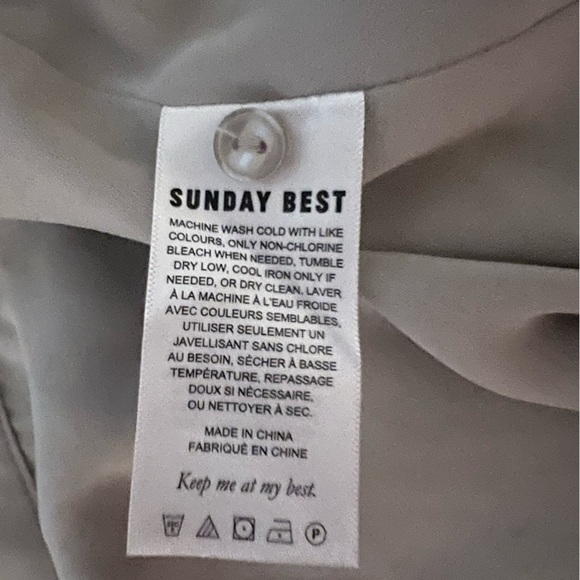 Sunday Best Ariel Skirt Size 6.  Great condition.  Taupe.  From Aritzia. - Picture 4 of 7